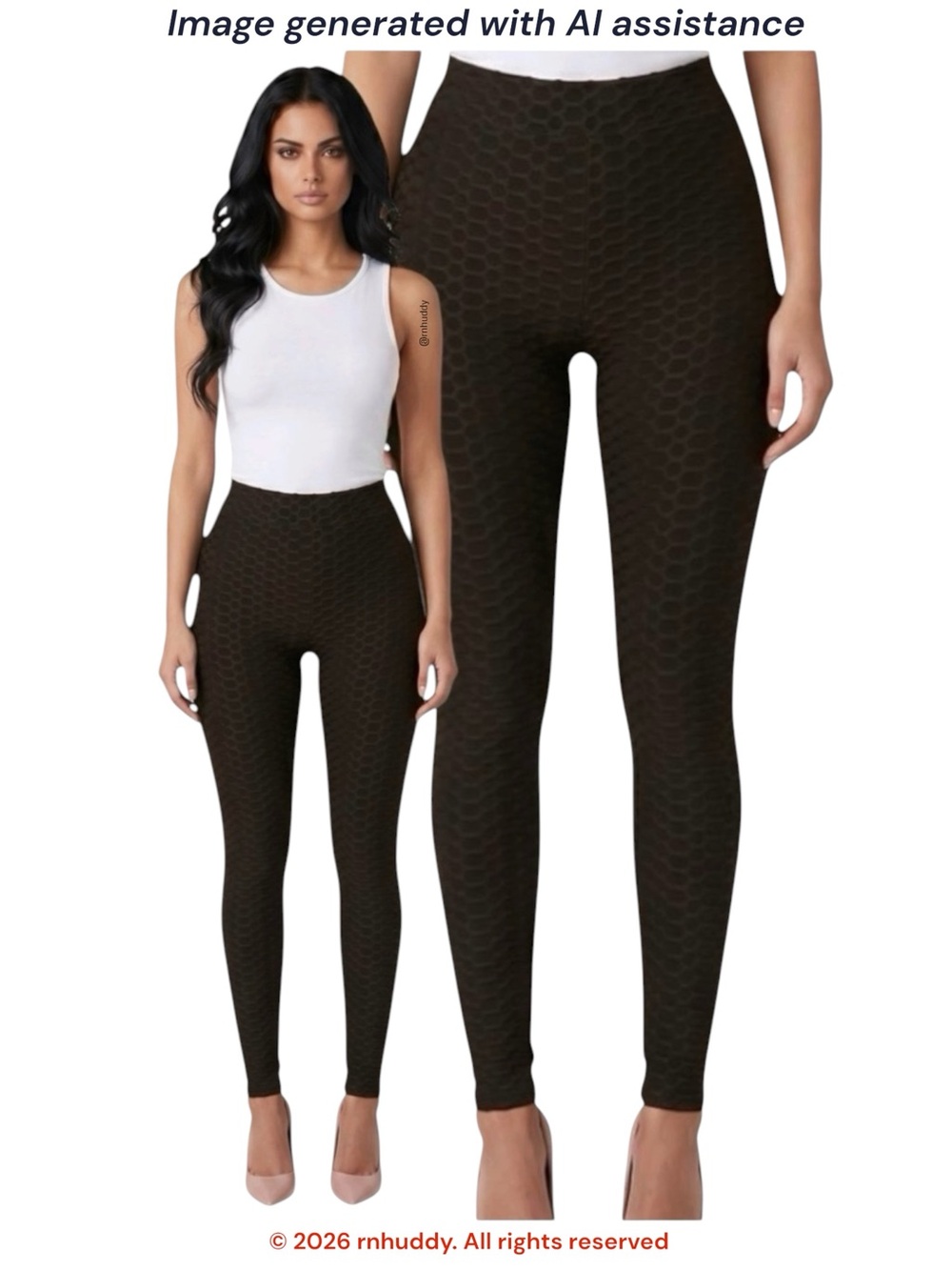 NWT Naked Wardrobe S brown honeycomb leggings